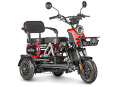Электротрицикл Wanshida UN MOTO 60V 650Вт (черно-красный) - Фото 0